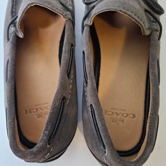 Coach mens gray suede slip on loafers. Size 40(7). - Picture 7 of 9